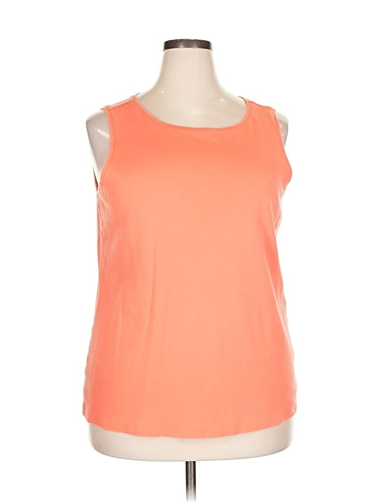 Pre-owned Coldwater Creek Sleeveless T-shirt In Orange