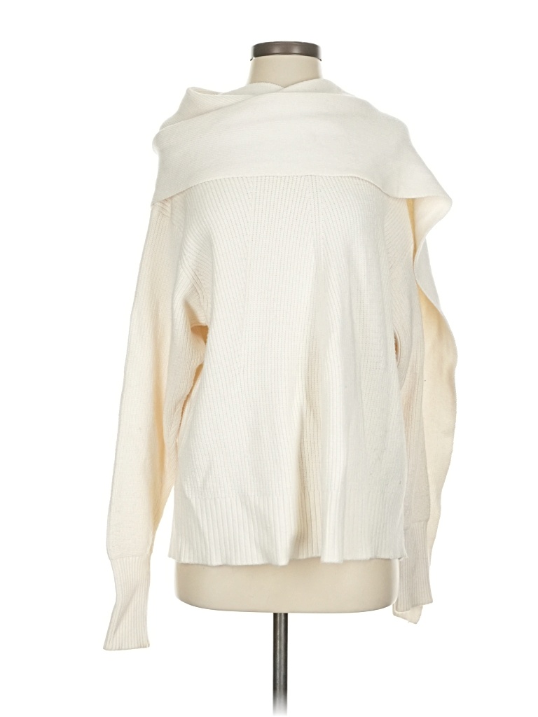 Pre-owned Zara Turtleneck Sweater In White