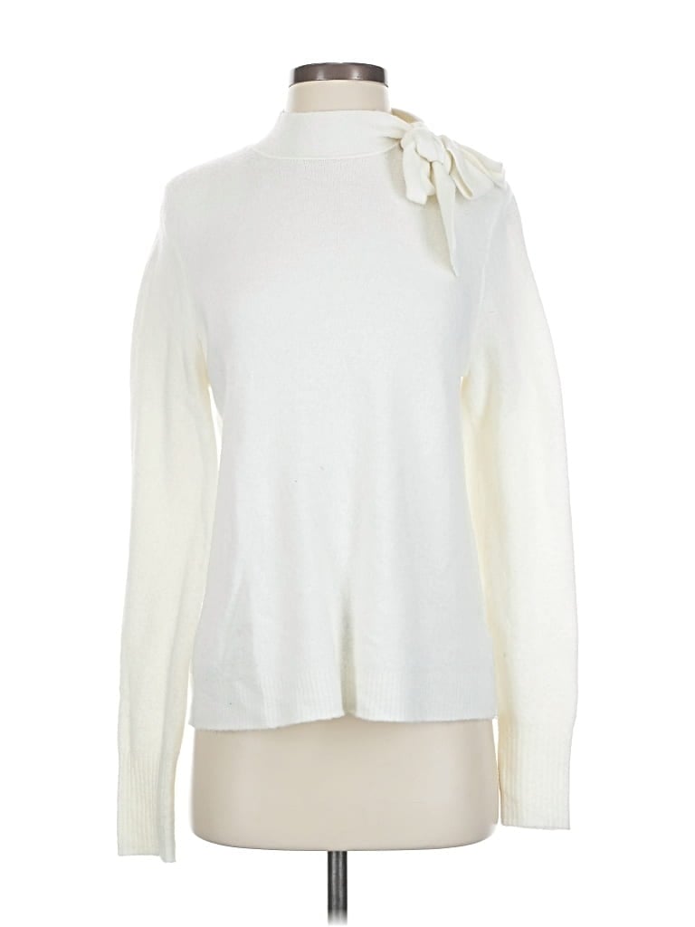 Pre-owned J.crew Factory Store Turtleneck Sweater In White