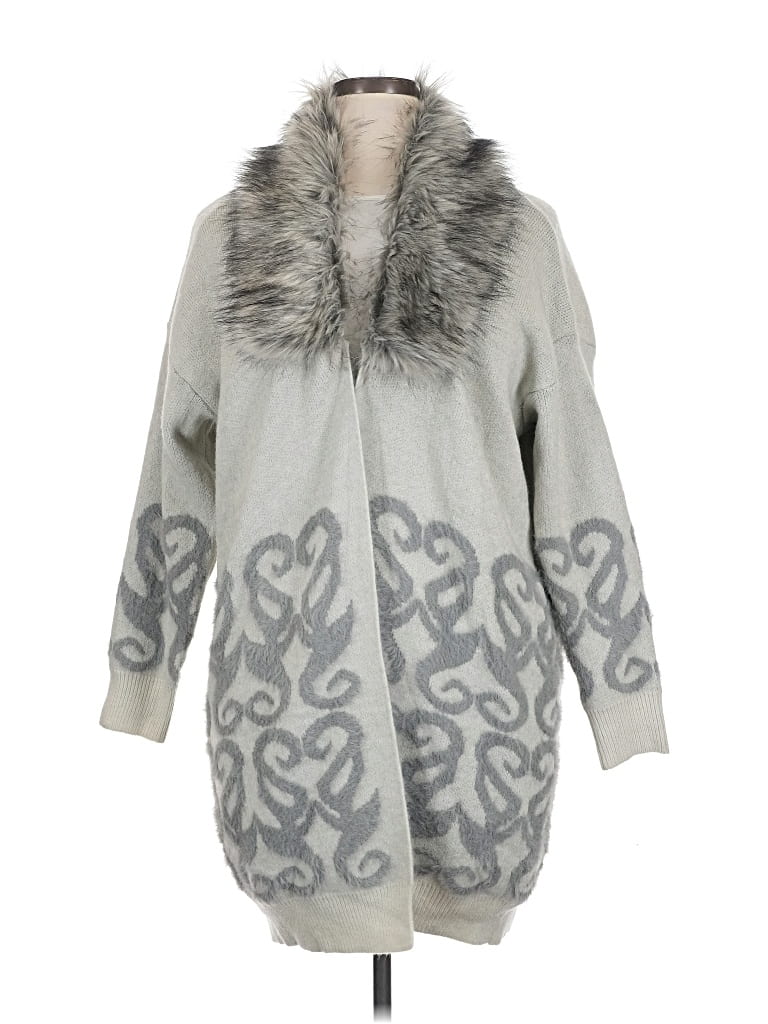 Pre-owned Assorted Brands Cardigan Sweater In Gray