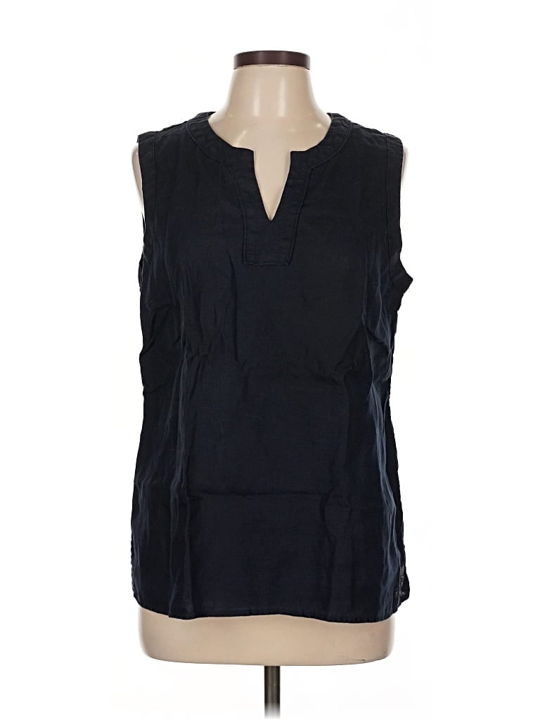 Pre-owned Talbots Sleeveless Blouse In Black