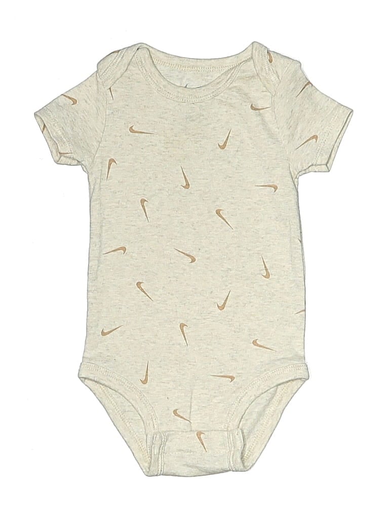 Pre-owned Nike Babies' Short Sleeve Onesie In Gold