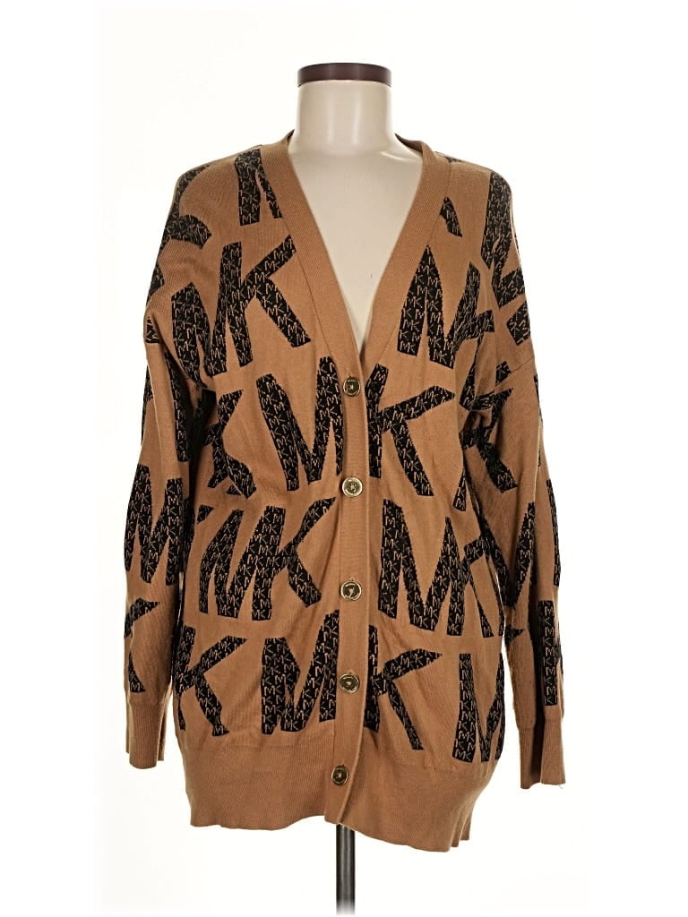 Pre-owned Michael Michael Kors Cardigan Sweater In Brown
