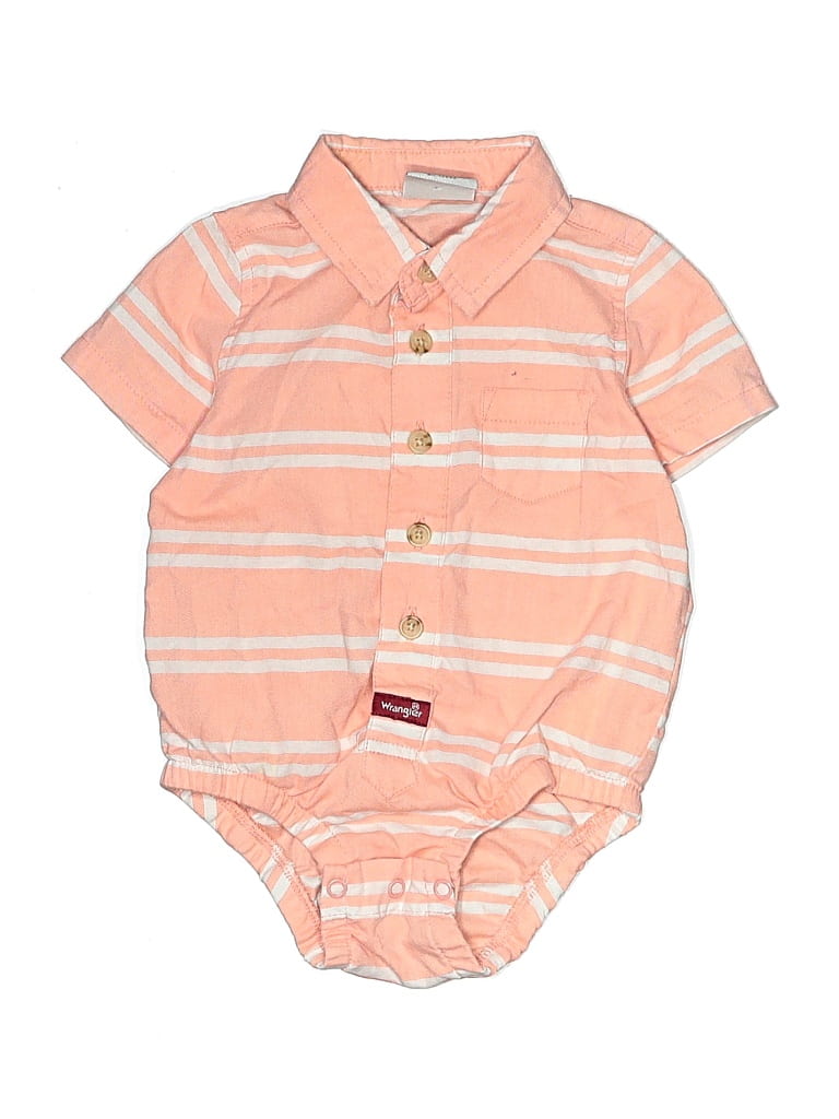 Pre-owned Wrangler Jeans Co Babies' Short Sleeve Onesie In Orange