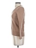 Aqua 100% Cashmere Tan Cashmere Pullover Sweater Size S - photo 5