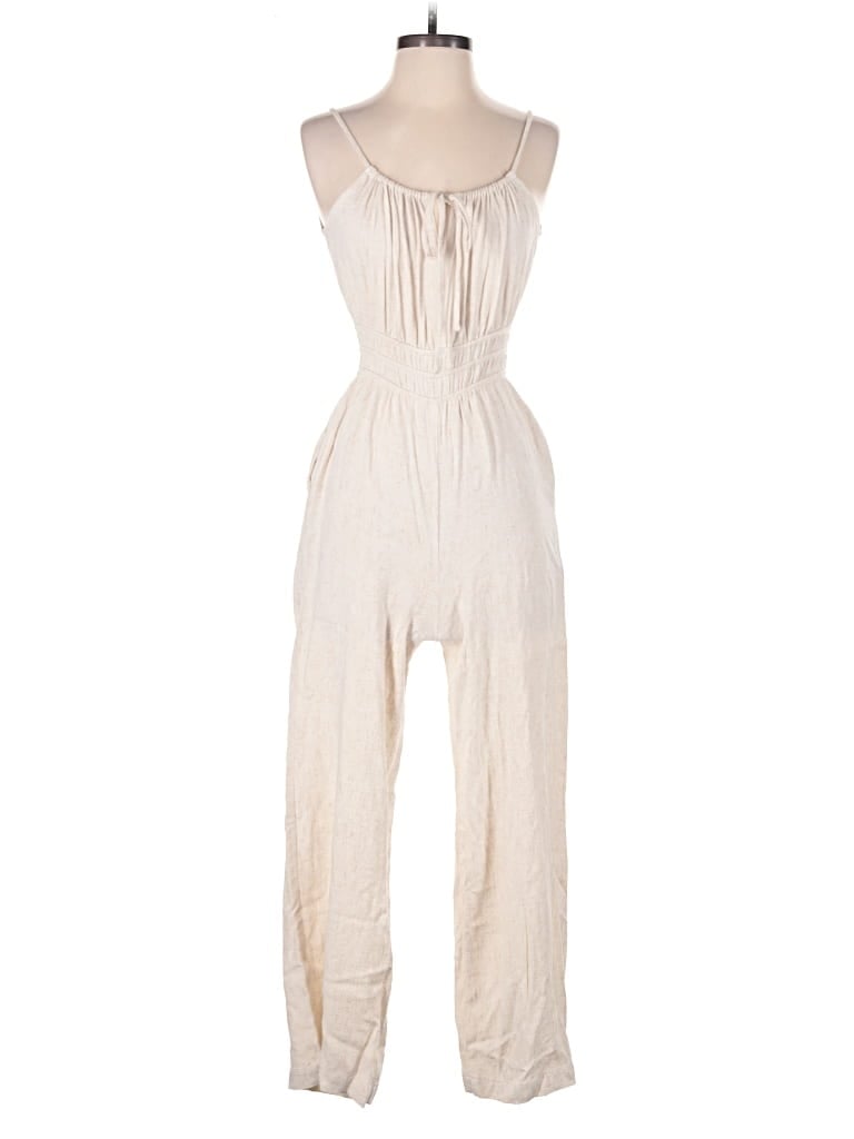 Pre-owned Monteau Jumpsuit In White