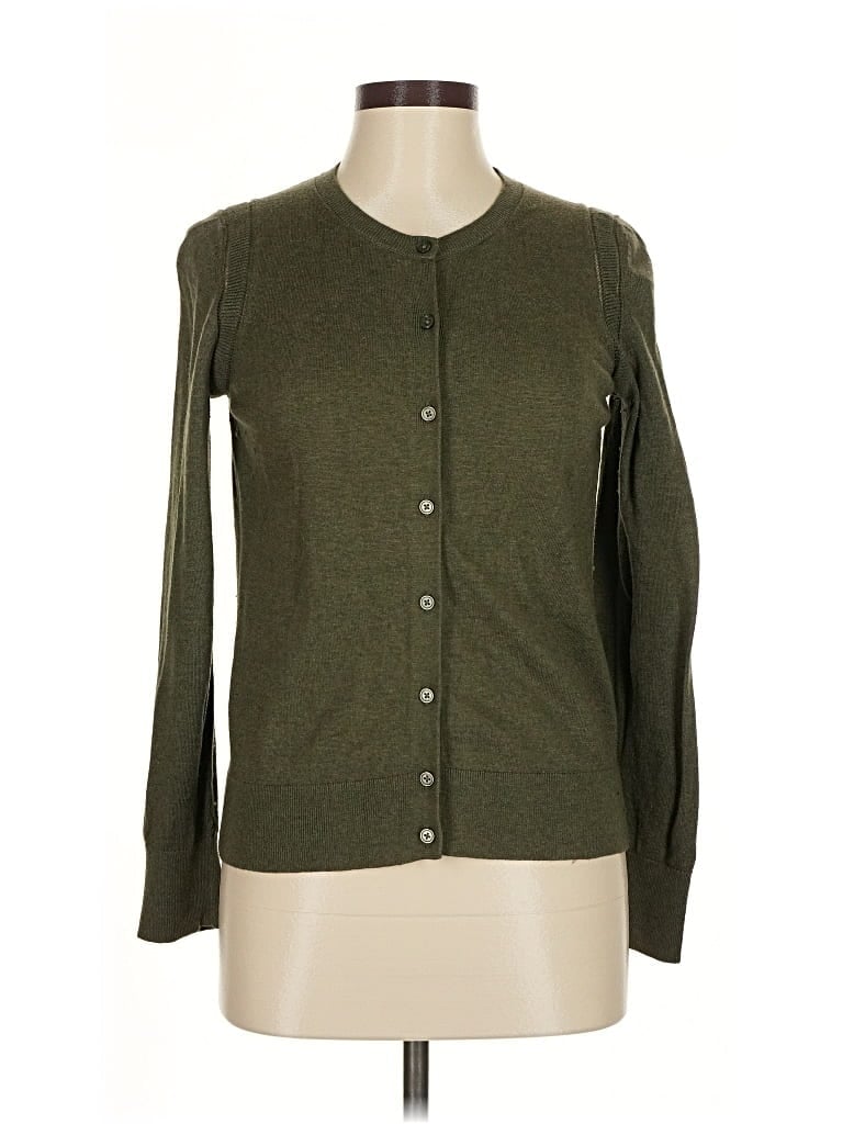 Pre-owned Banana Republic Factory Store Cardigan Sweater In Green