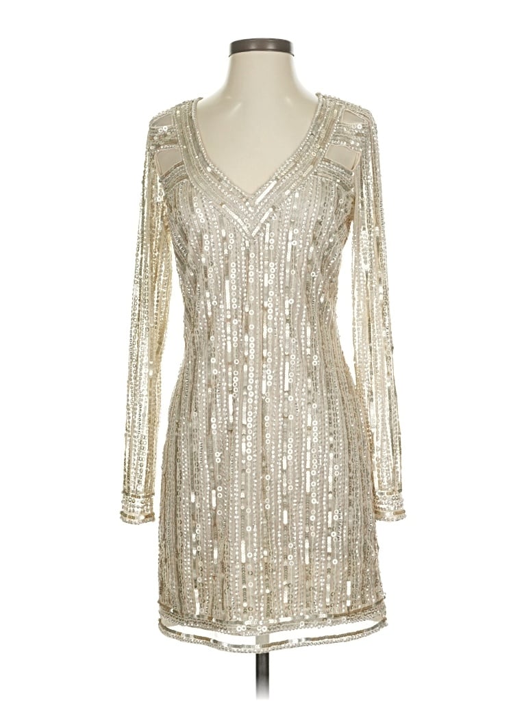 Pre-owned Venus Cocktail Dress In Silver