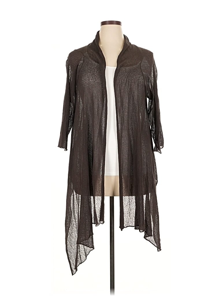 Pre-owned Eileen Fisher Kimono In Brown