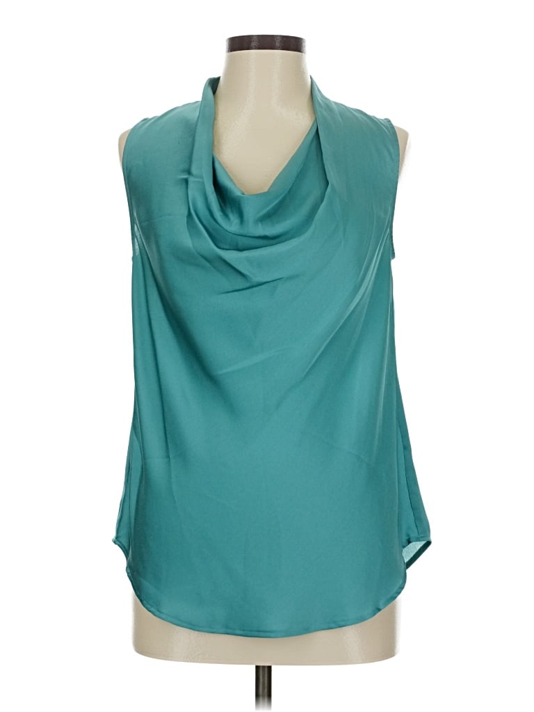 Pre-owned Ann Taylor Sleeveless Blouse In Blue