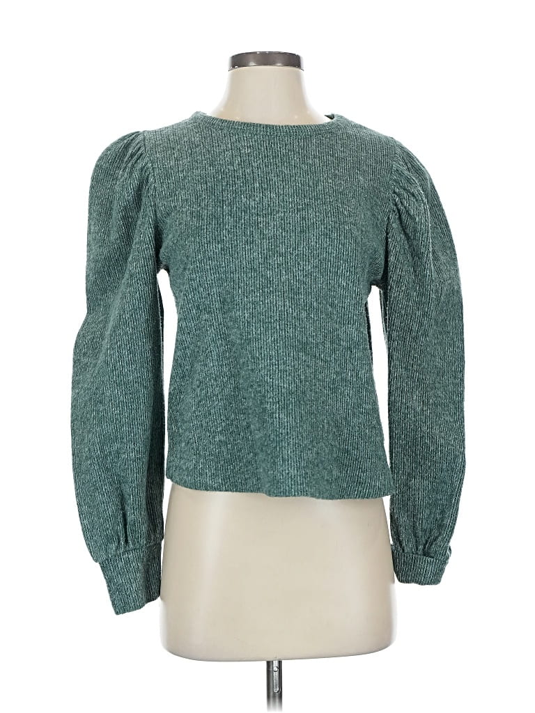 Pre-owned Zara Pullover Sweater In Green