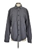 Assorted Brands 100% Recycled Polyester Gray Long Sleeve Button-Down Shirt Size S - photo 1