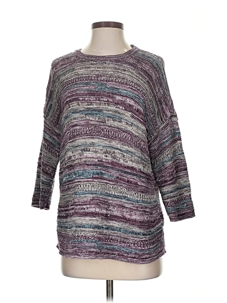 Pre-owned Jjill Pullover Sweater In Purple