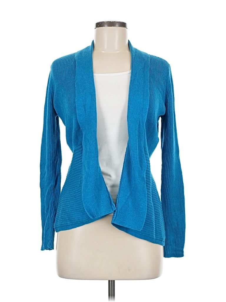 Pre-owned Eileen Fisher Cardigan Sweater In Blue