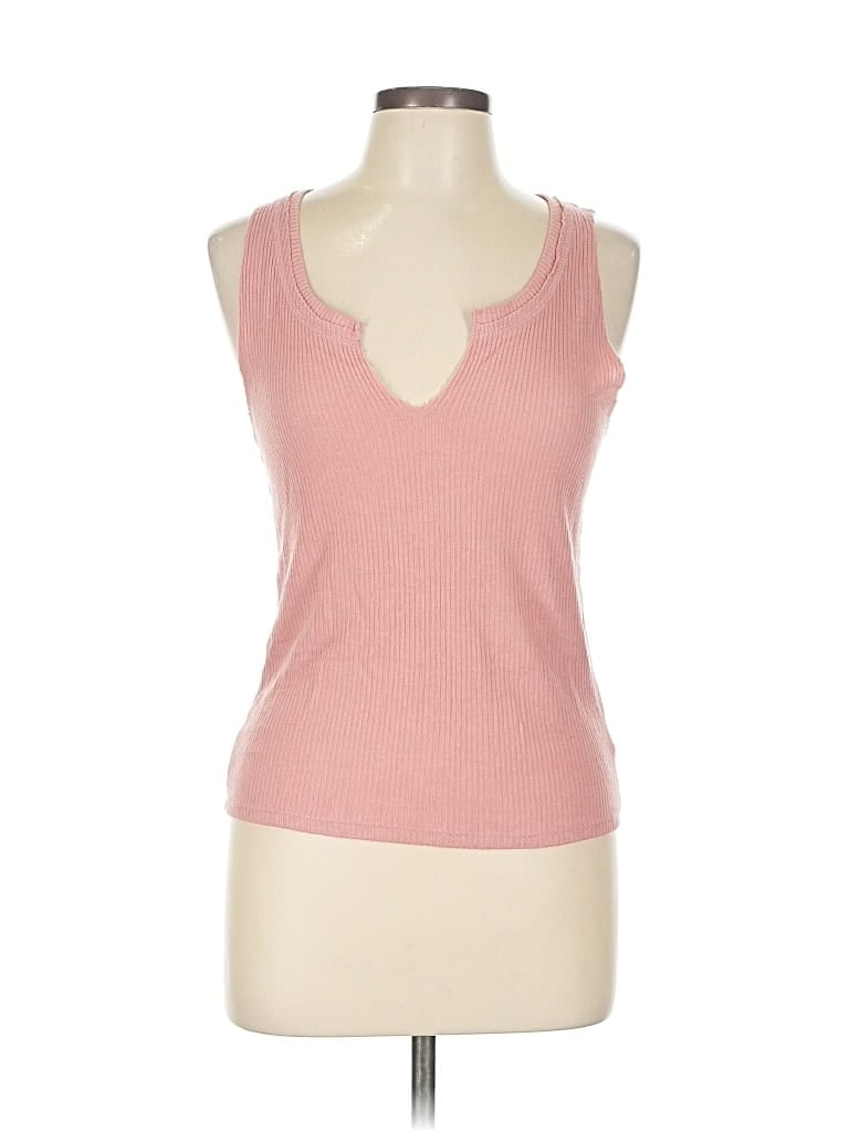 Pre-owned Project Social T Tank Top Pink Plunge Neckline Tops