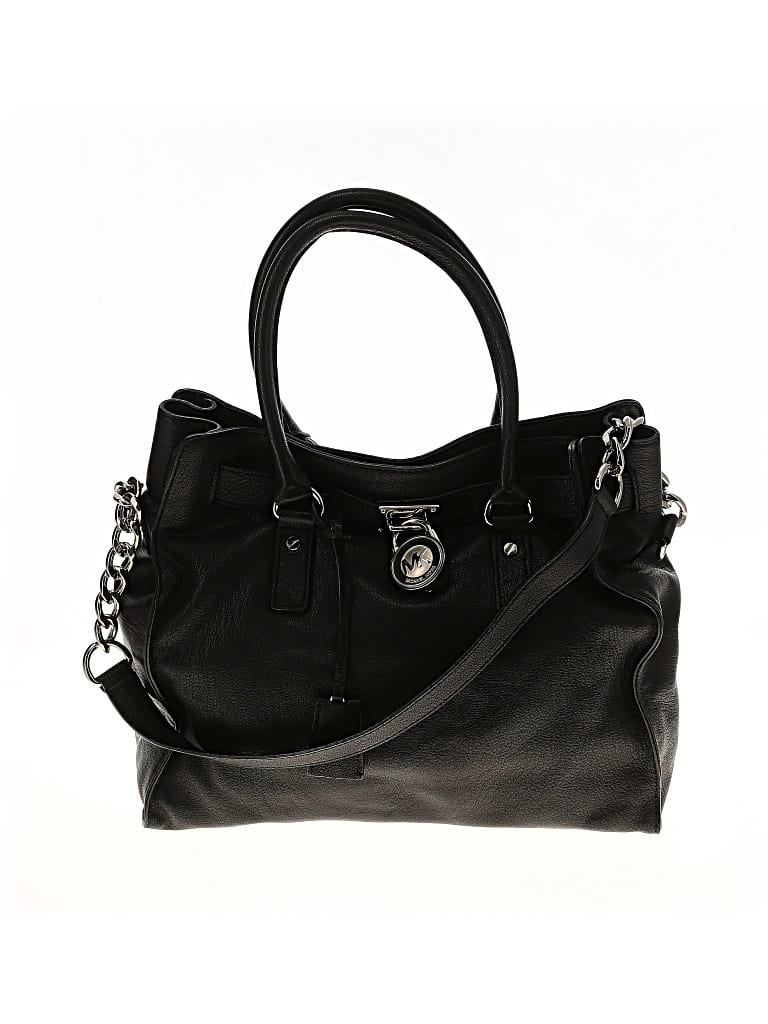 Pre-owned Michael Michael Kors Leather Satchel In Black