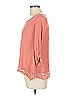 Pink Rose 100% Rayon Pink 3/4 Sleeve Top Size L - photo 5