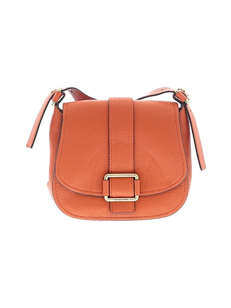 Michael Michael Kors Leather Crossbody Bag In Orange