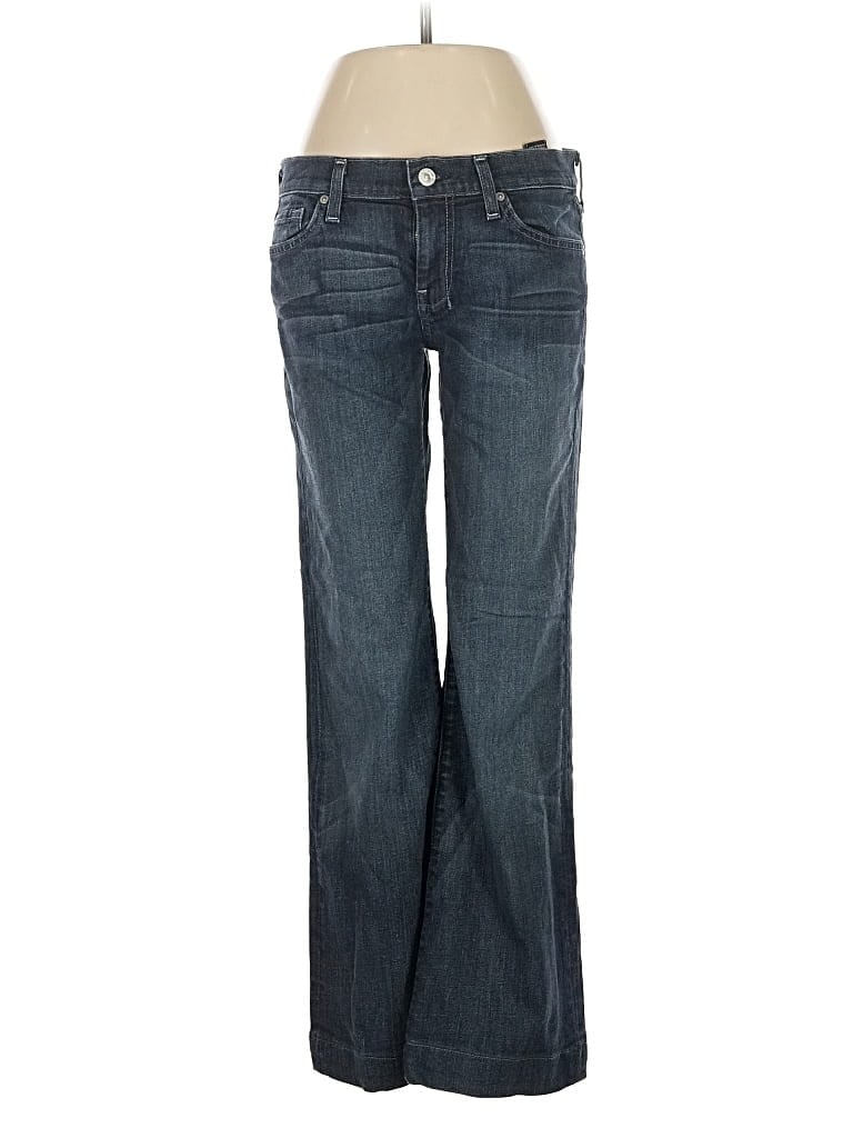 Pre-owned 7 For All Mankind Jeans In Silver