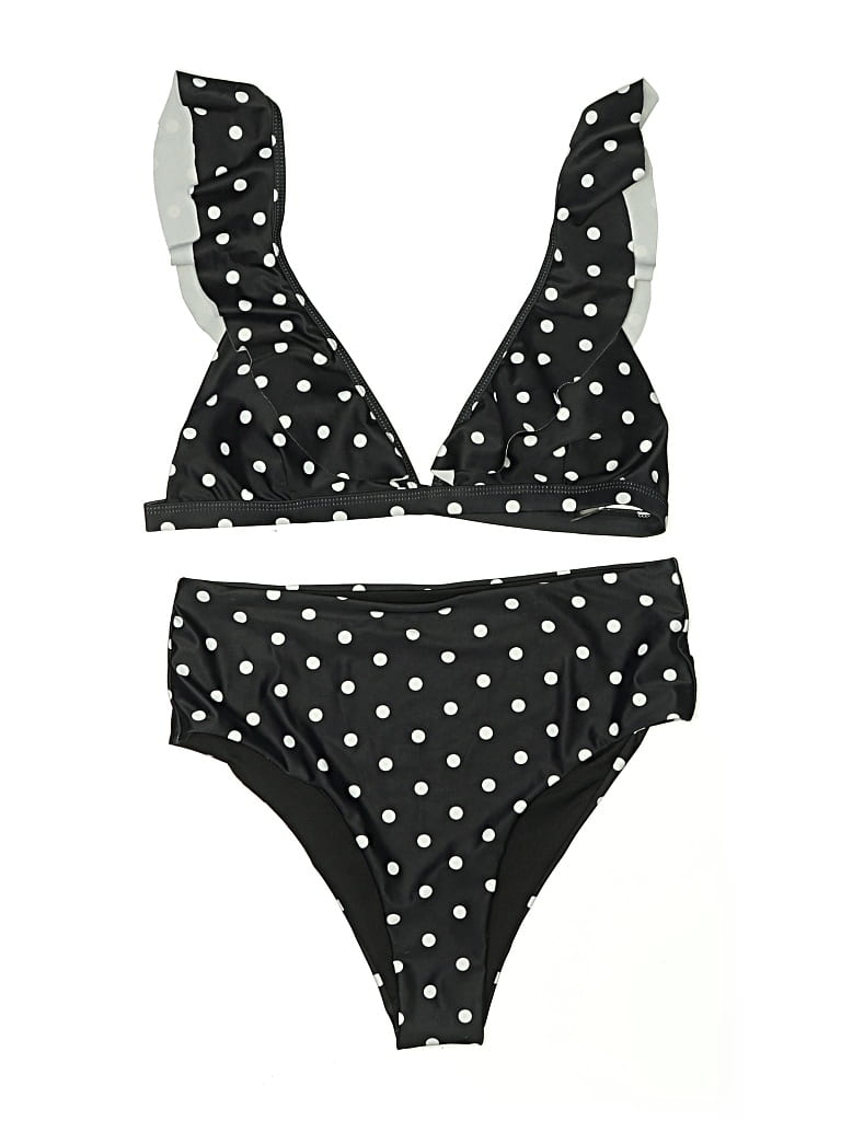 Pre-owned Blooming Jelly Two Piece Swimsuit In Black