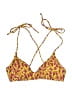 J.Crew Animal Print Yellow Swimsuit Top Size XS - photo 1