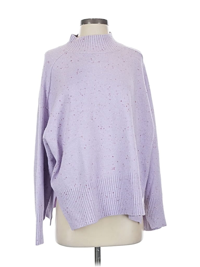 Pre-owned Ann Taylor Loft Turtleneck Sweater In Purple