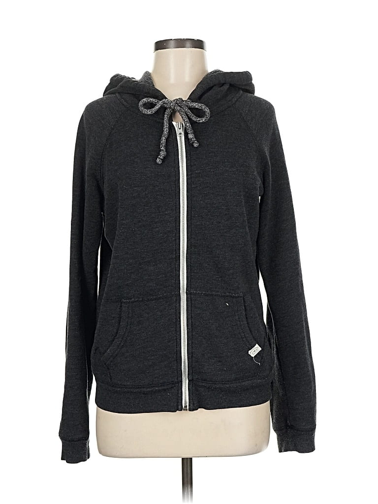 Pre-owned American Eagle Outfitters Zip Up Hoodie In Gray
