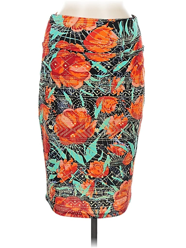 Pre-owned Lularoe Casual Skirt In Orange