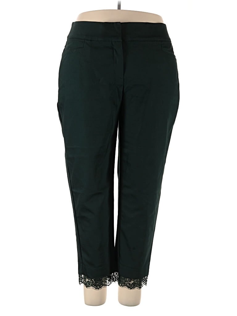 Pre-owned Lane Bryant Casual Pants In Green