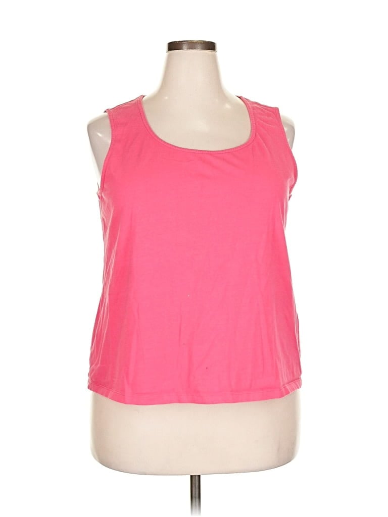 Pre-owned Coldwater Creek Sleeveless Top Pink Scoop Neck Tops