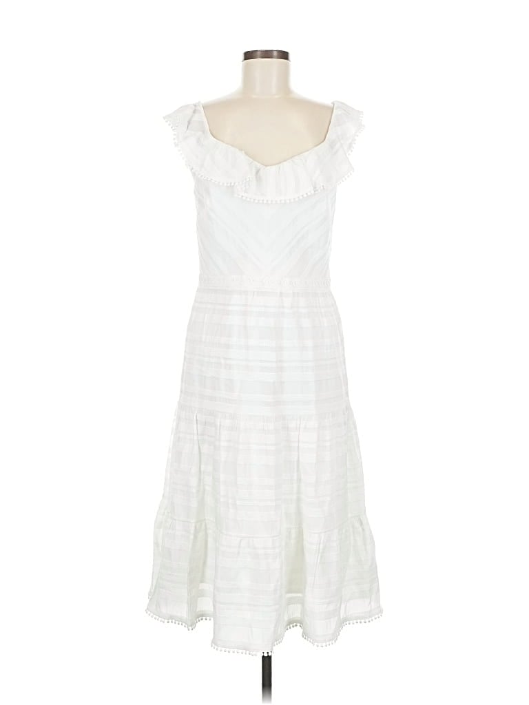 Pre-owned Antonio Melani Casual Dress In White