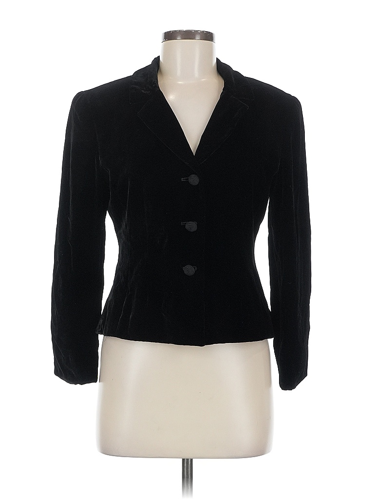 Pre-owned Talbots Blazer Jacket In Black