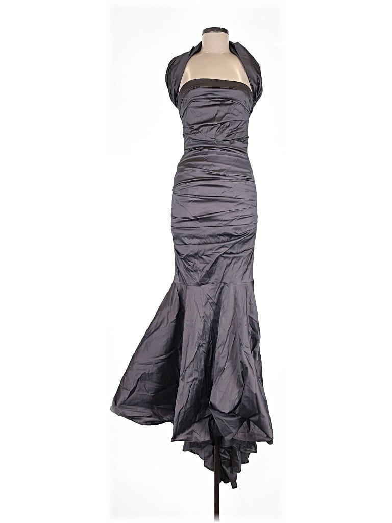Pre-owned Talbot Runhof Cocktail Dress In Gray