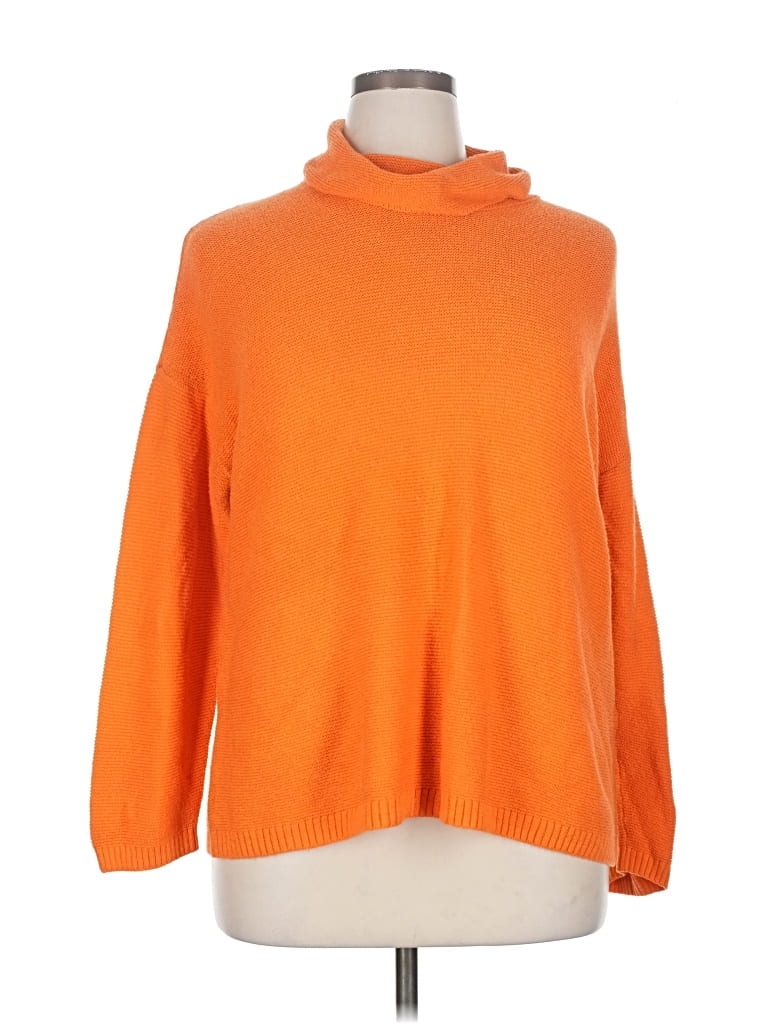 Pre-owned Jjill Turtleneck Sweater In Orange