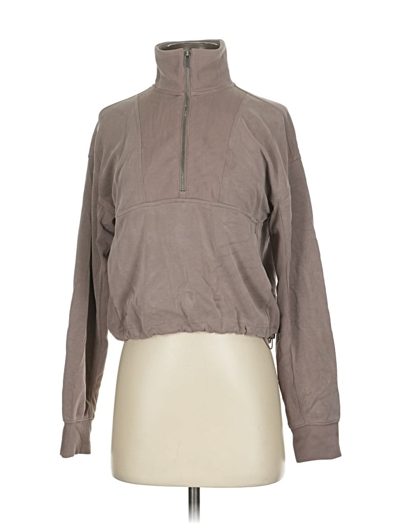 Pre-owned Athleta Windbreaker Jacket In Brown