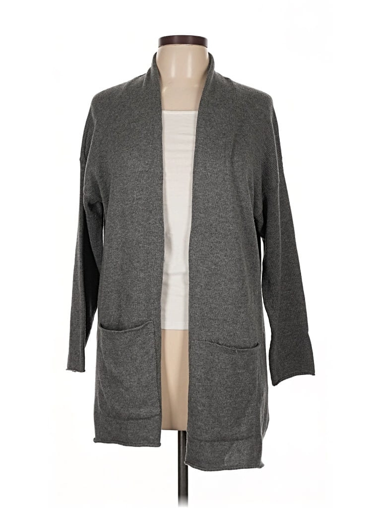 Pre-owned Eileen Fisher Cardigan Sweater In Gray