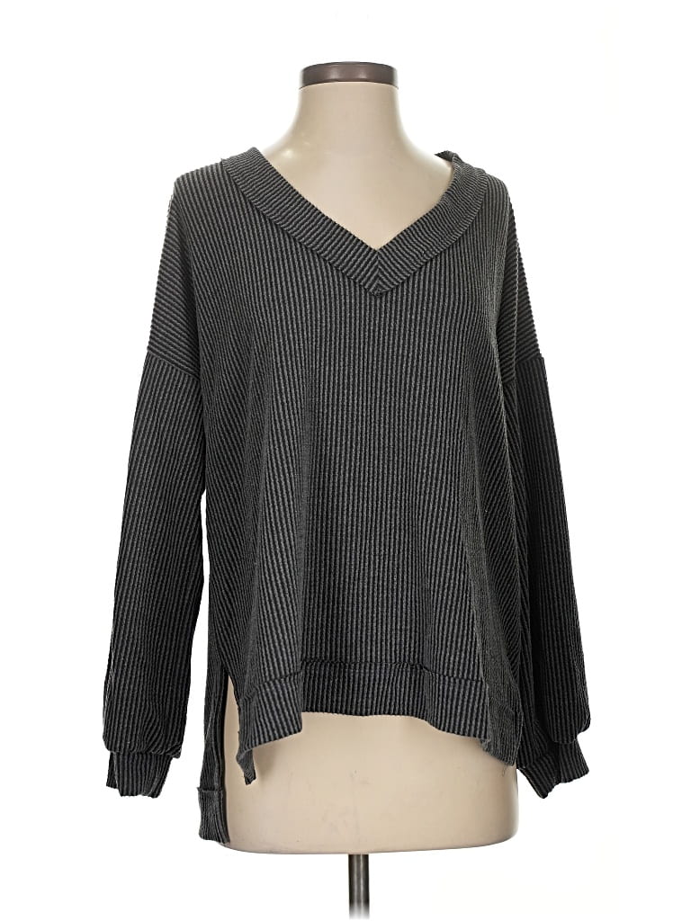 Pre-owned Altar'd State Pullover Sweater In Gray