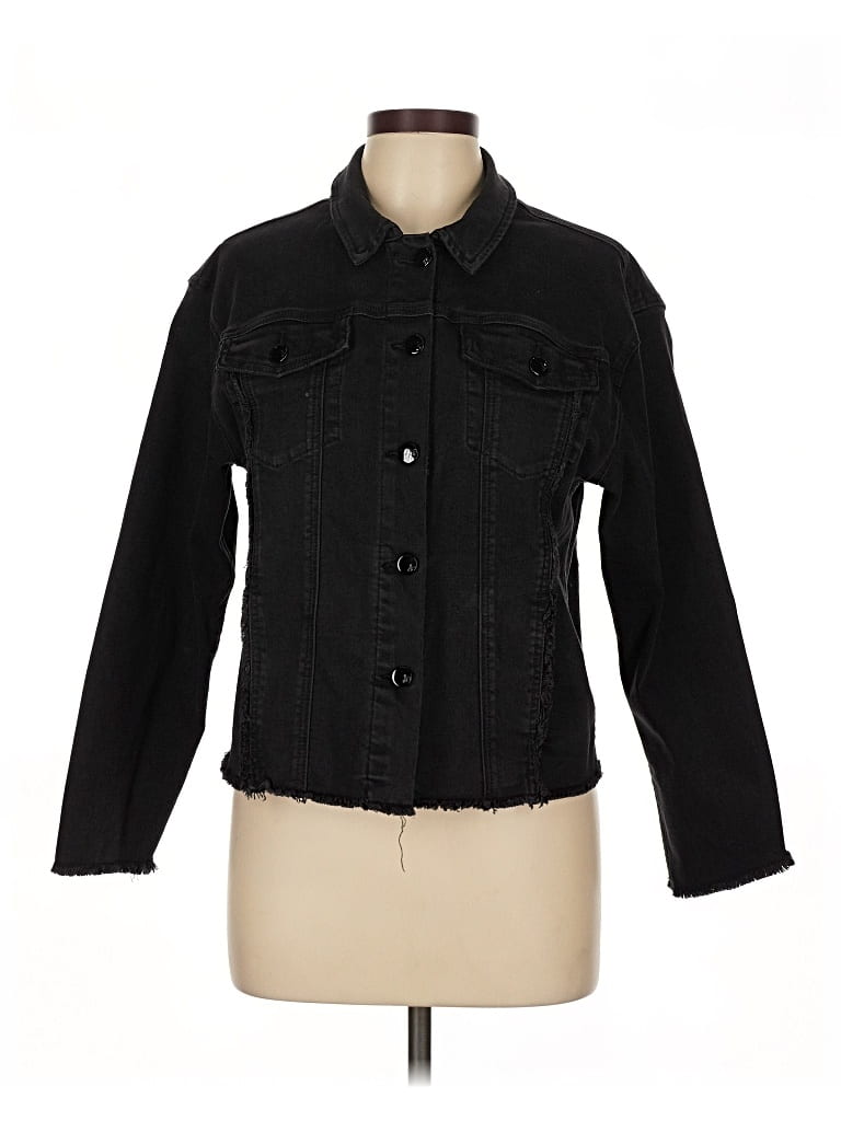 Pre-owned Sam Edelman Denim Jacket In Black