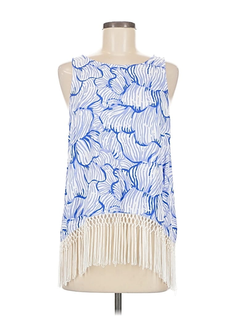 Pre-owned Lilly Pulitzer Sleeveless Blouse In Blue