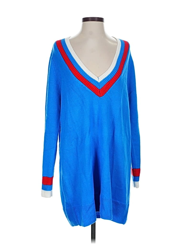 Pre-owned Show Me Your Mumu Pullover Sweater In Blue