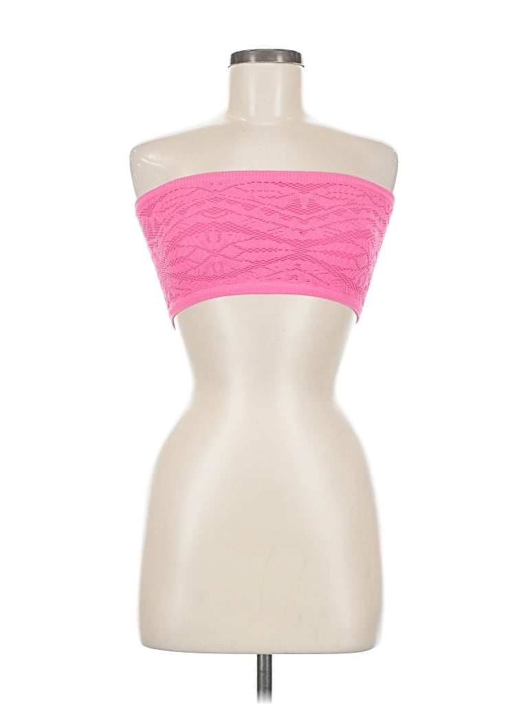 Pre-owned Intimately By Free People Tube Top Pink Strapless Neckline Tops