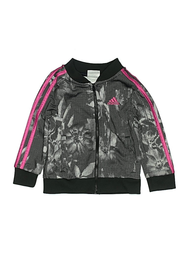 Pre-owned Adidas Originals Kids' Zip Up Hoodie In Silver