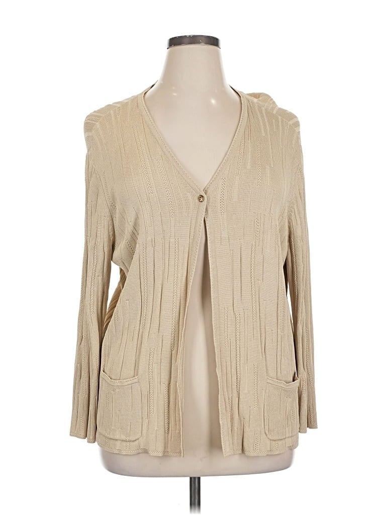 Pre-owned Jones New York Cardigan Sweater In Brown