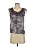 Odille 100% Silk Blue Sleeveless Silk Top Size 2 - photo 1