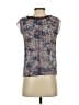 Odille 100% Silk Blue Sleeveless Silk Top Size 2 - photo 2