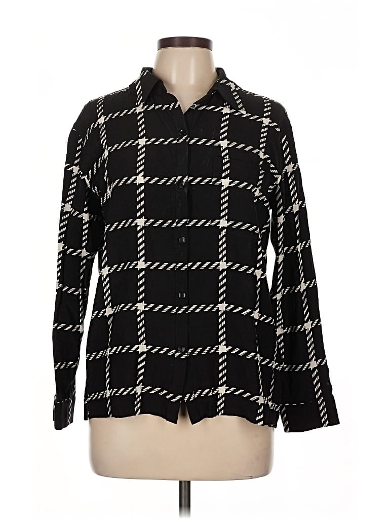Pre-owned Anine Bing Long Sleeve Blouse In Black