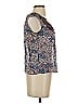 Odille 100% Silk Blue Sleeveless Silk Top Size 2 - photo 4