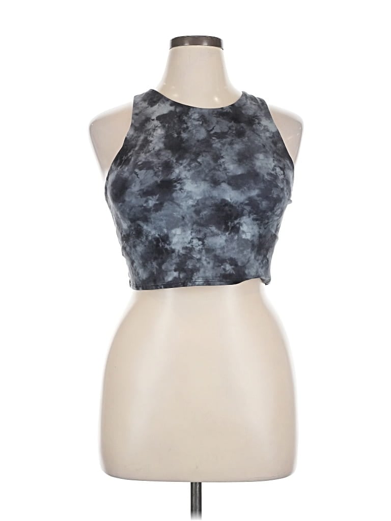 Pre-owned Athleta Tank Top Gray Halter Neckline Tops