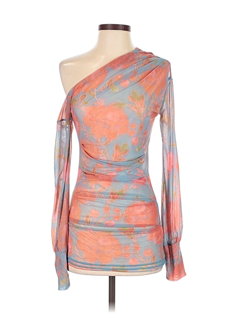 Pre-owned Free People Long Sleeve Blouse In Orange