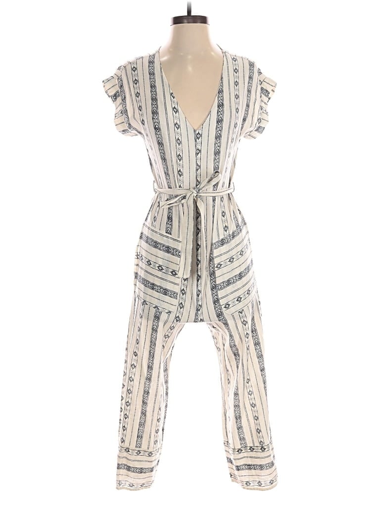 Pre-owned Monteau Jumpsuit In White